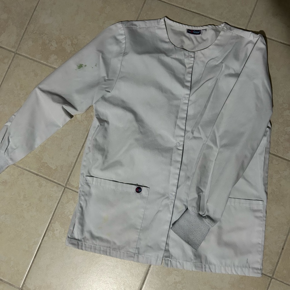 White scrub coat